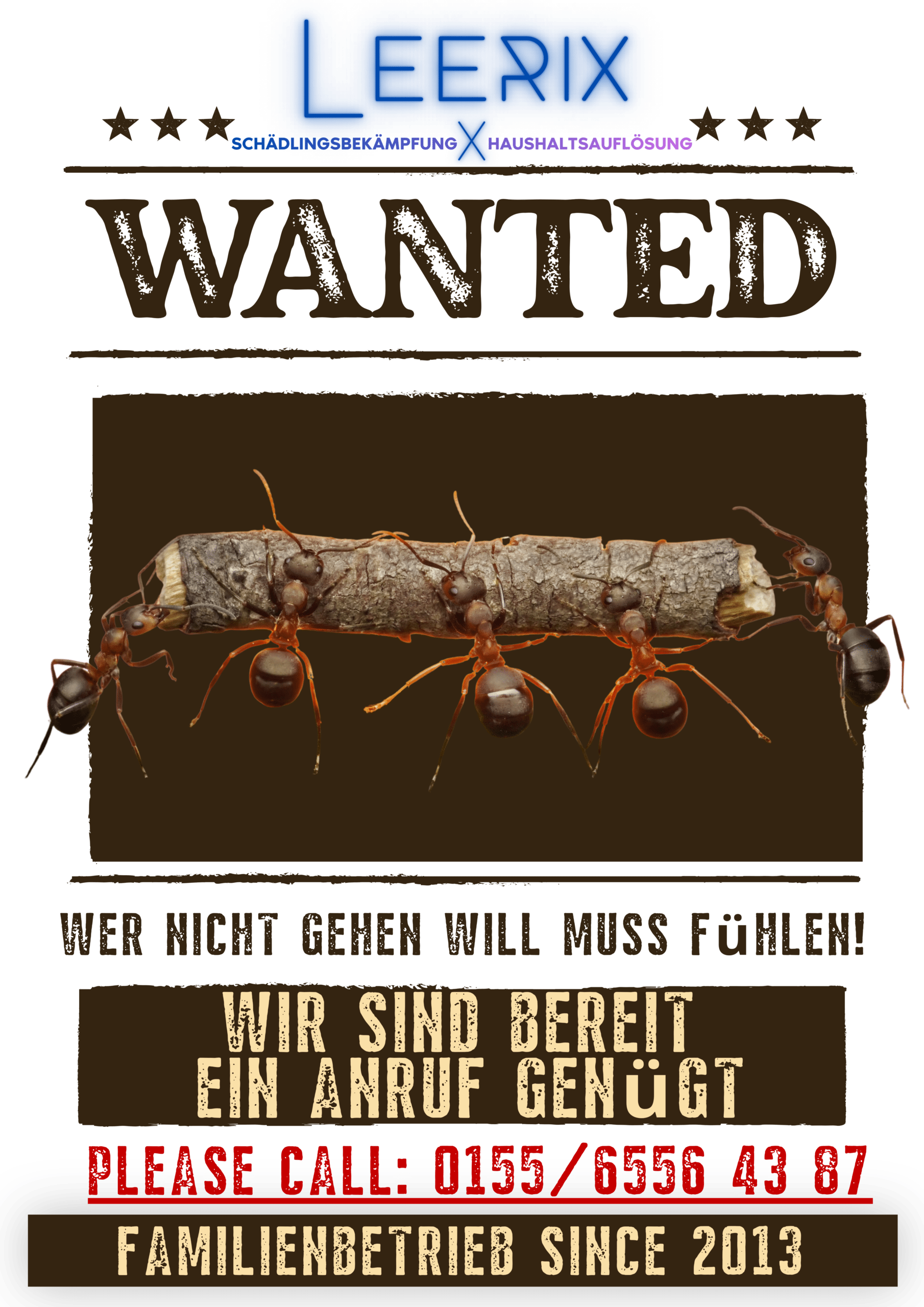 Ihr diskreter zuverlässiger Partner für professionelle und effektive Schädlingsbekämpfungen
